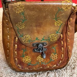 Vintage tooled leather purse
